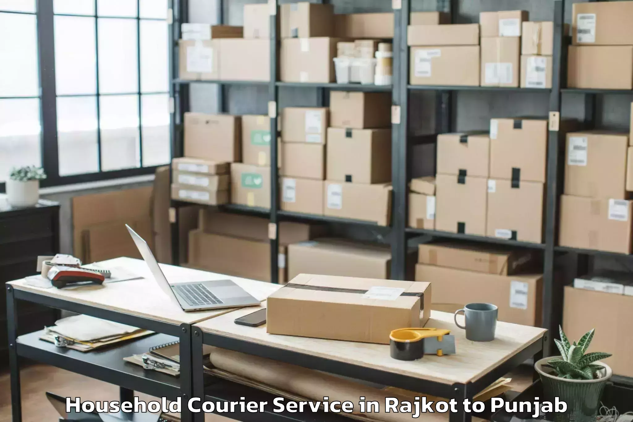 Quality Rajkot to Dera Baba Nanak Household Courier